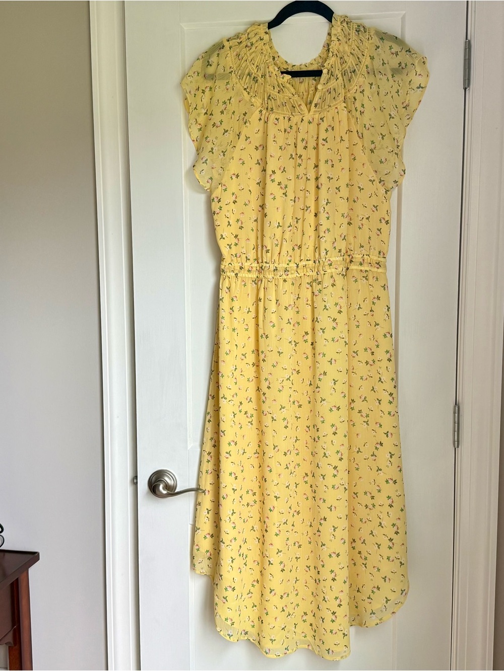 LOFT Yellow Floral Summer Dress